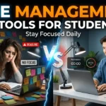 Student using AI tools for time management and focus to improve productivity and study routine