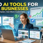 Best AI tools for content creation and marketing for small businesses including content writing, SEO optimization, graphic design, and business automation tools.