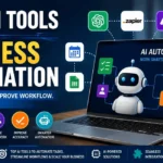 AI tools for business automation helping small businesses automate workflows, improve productivity, and streamline daily tasks