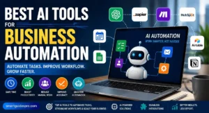 AI tools for business automation helping small businesses automate workflows, improve productivity, and streamline daily tasks