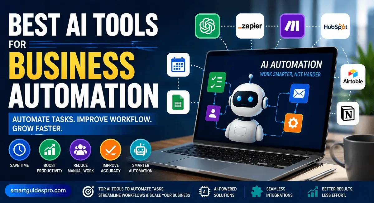 AI tools for business automation helping small businesses automate workflows, improve productivity, and streamline daily tasks