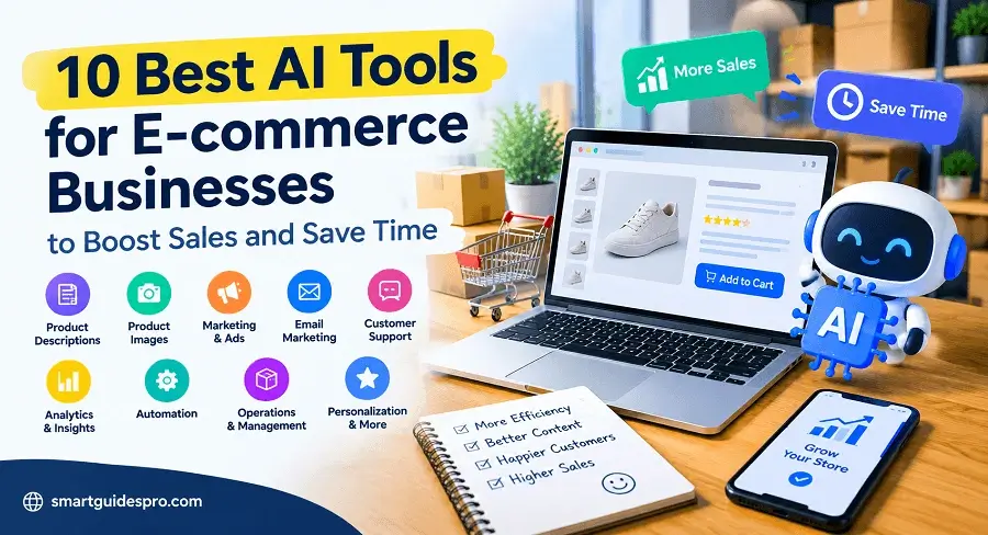 AI tools for ecommerce businesses to improve online store marketing, product content, and customer support